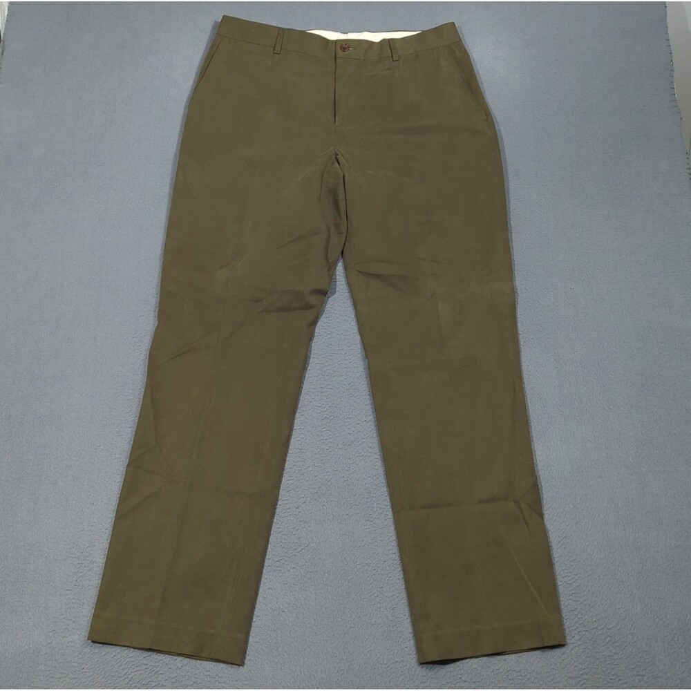 Polo Ralph Lauren Pants Men's 34x34 Green Silk Cotton Blend Preppy Casual VTG
